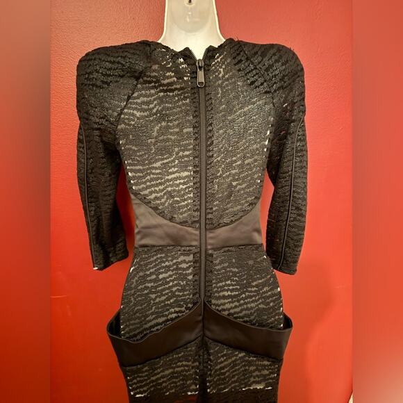 Zhivago sheer black cocktail dress - Picture 3 of 12